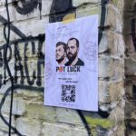 pot luck on a wall in berlin    